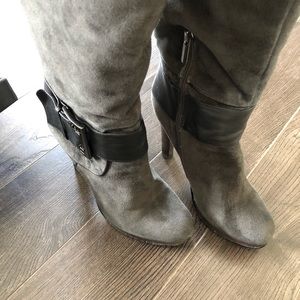suede knee high boots-like new